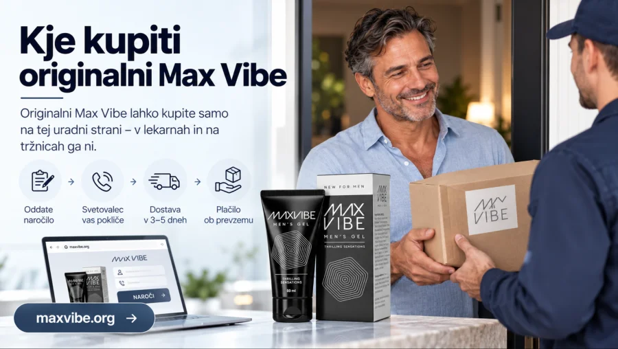 Max Vibe — kutija gel-kreme s uputama za primjenu