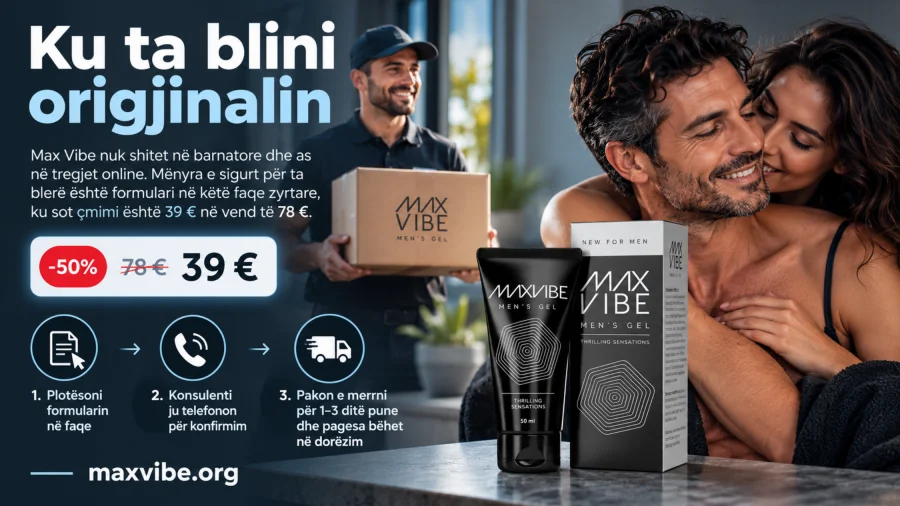 Max Vibe — kutija gel-kreme s uputama za primjenu