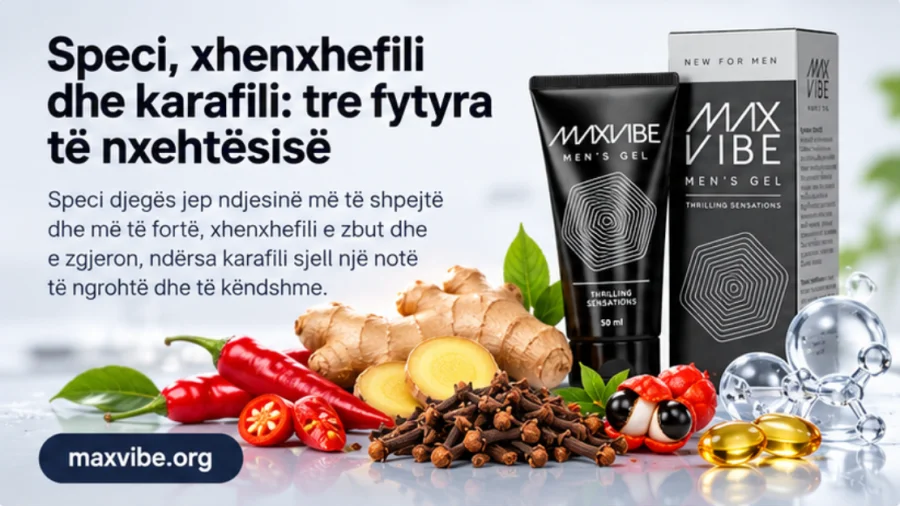 Max Vibe — ljuta paprika, đumbir i karanfilić pored tube