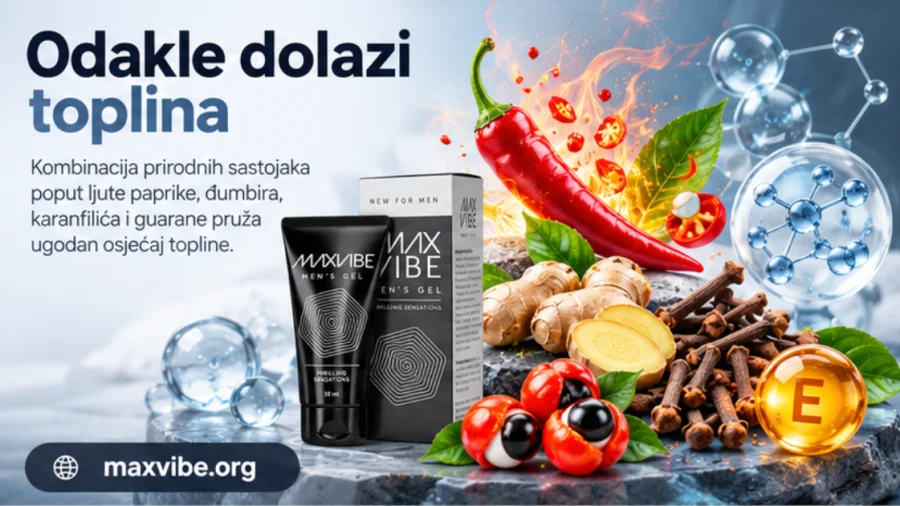 Max Vibe — ljuta paprika, đumbir i karanfilić pored tube