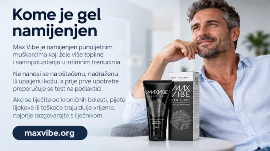 Max Vibe — originalna kutija i tuba na stolu