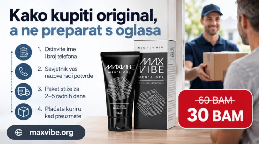 Max Vibe — originalna kutija i tuba na stolu