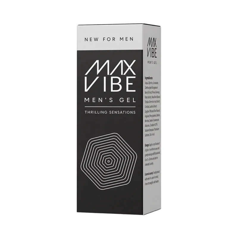 Max Vibe — kutia gri dhe e zezë e xhelit intim